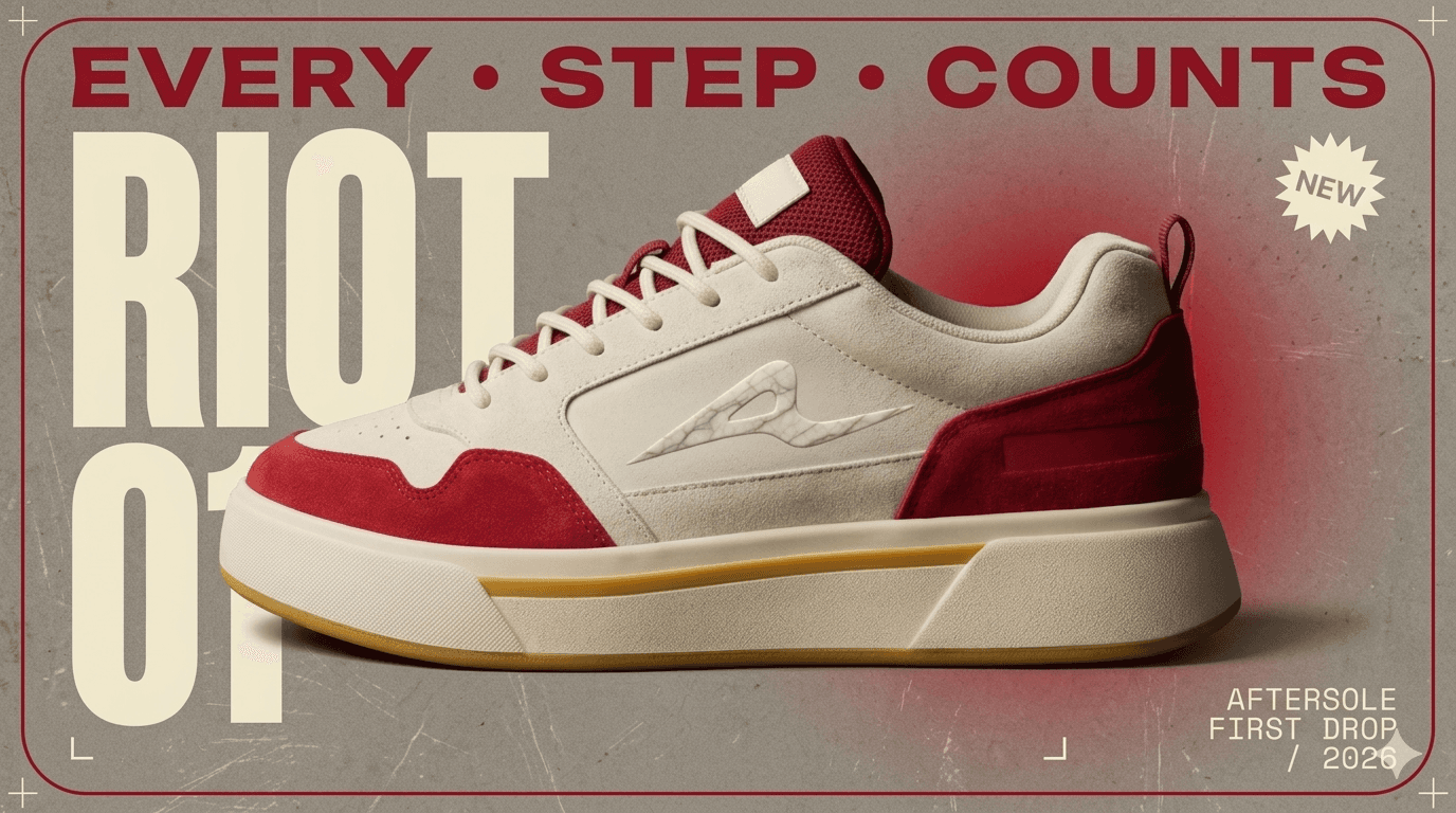Riot 01 — Aftersole’s First Sneaker, Made for Every Step | Made in India streetwear sneaker